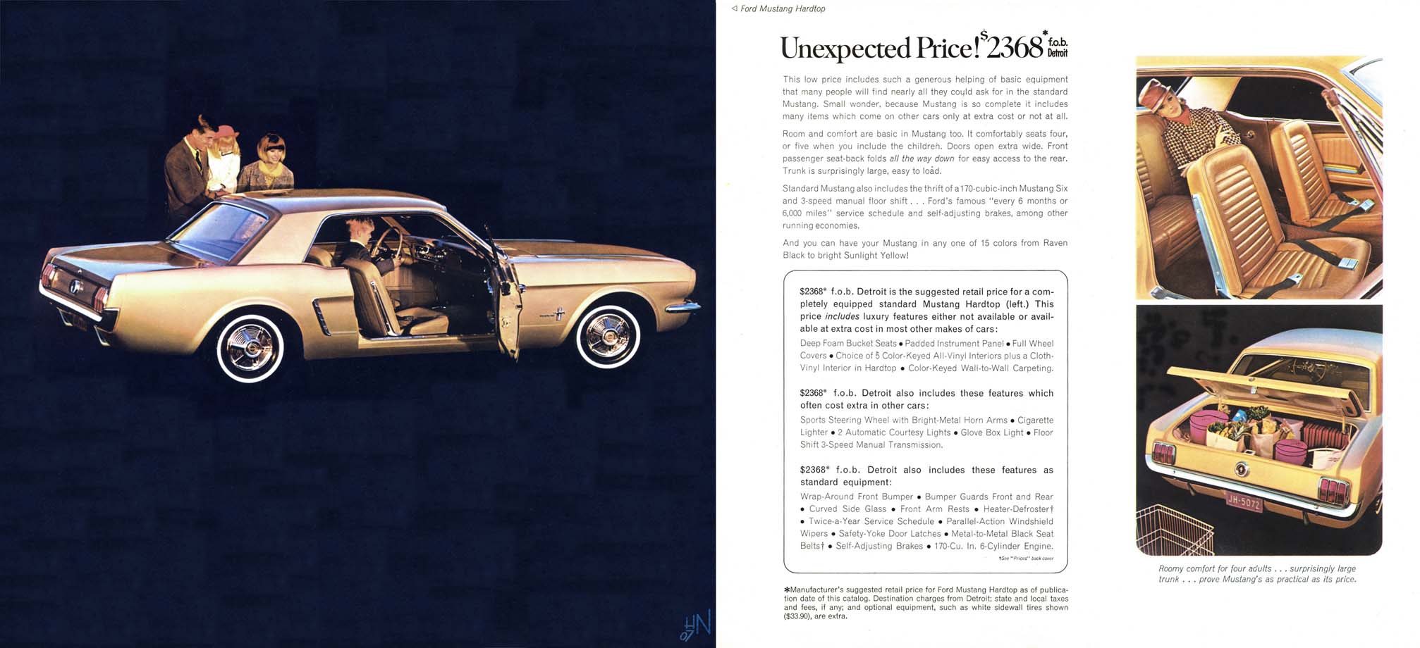 1964.5 Mustang Prospekt Seite 4-5