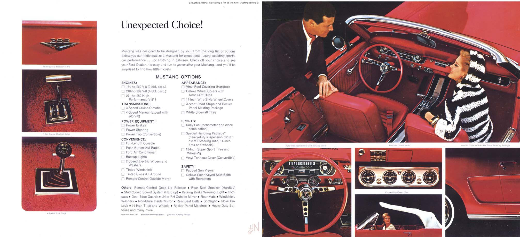 1964.5 Mustang Prospekt Seite 6-7