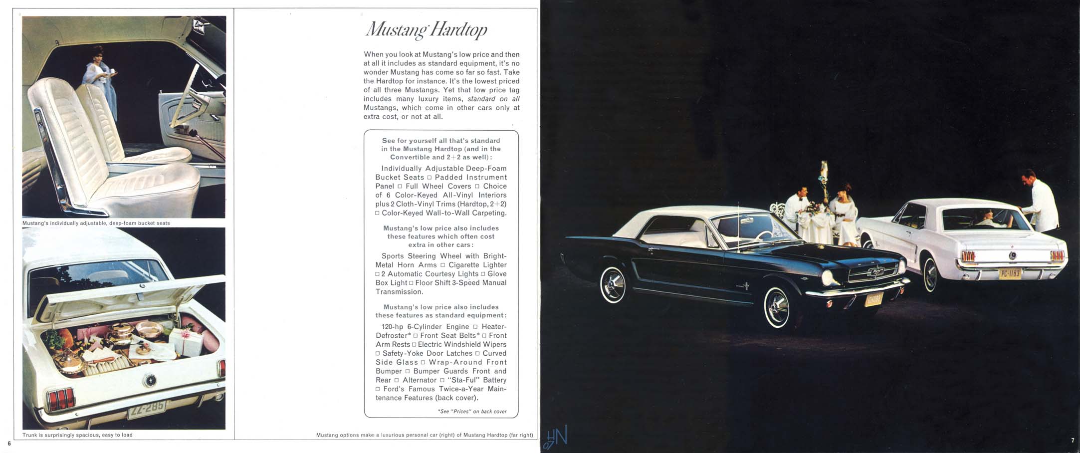 1965 Mustang Prospekt Seite 6-7