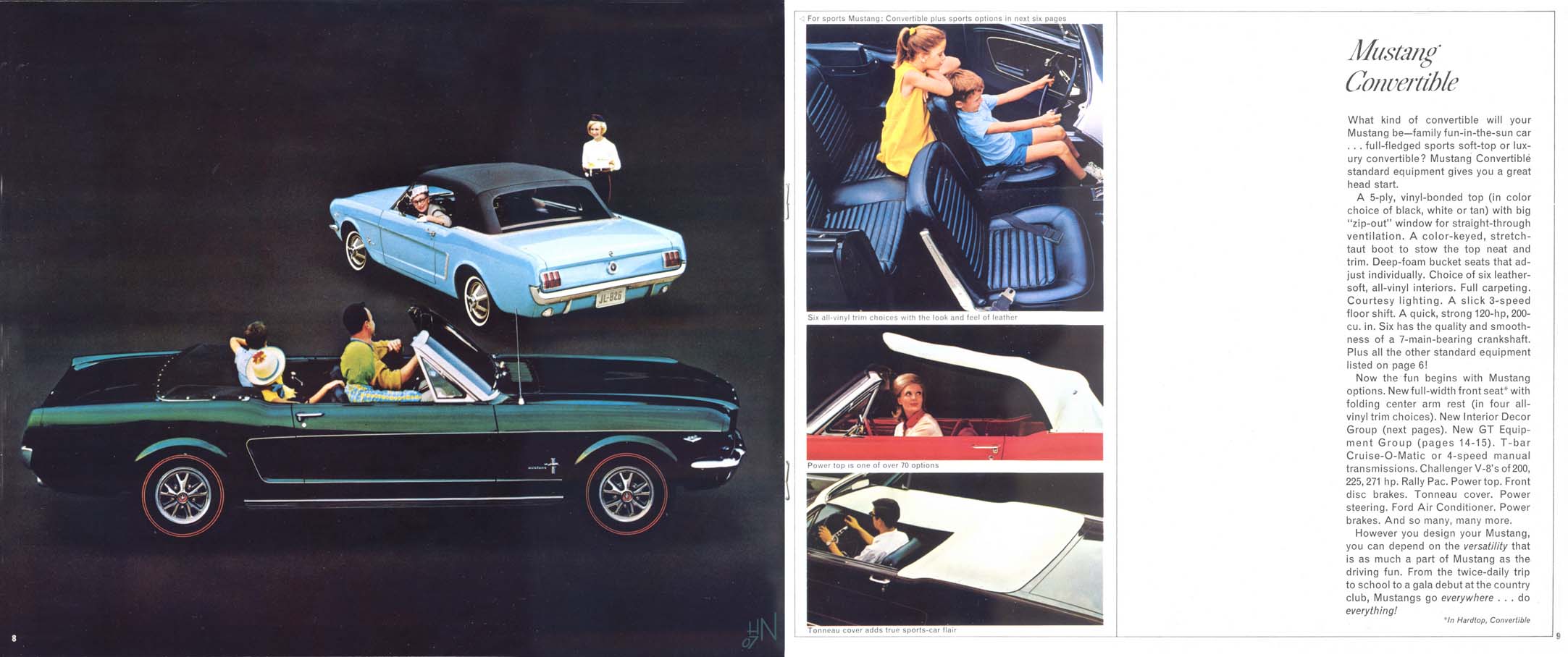 1965 Mustang Prospekt Seite 8-9