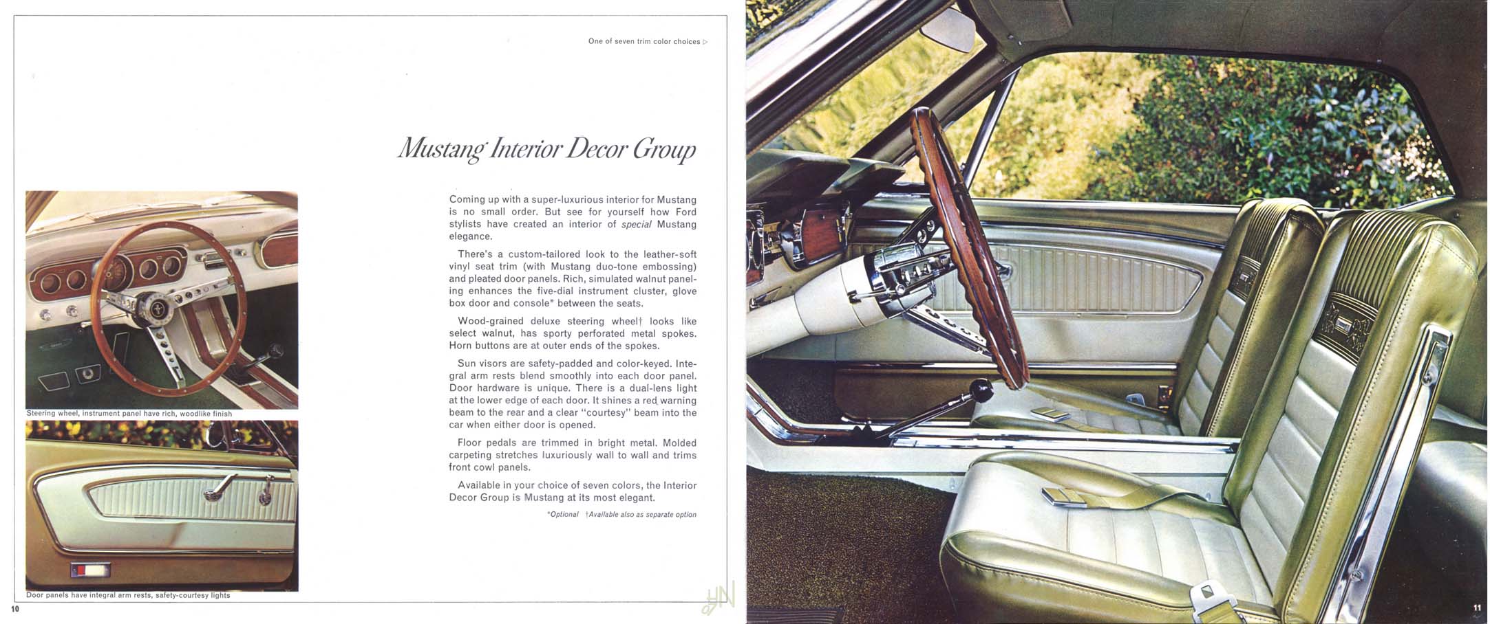 1965 Mustang Prospekt Seite 10-11
