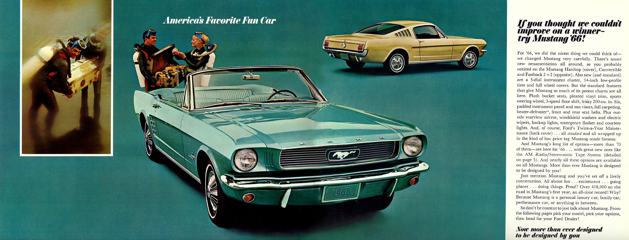 1966 Mustang Prospekt Seite 2-3
