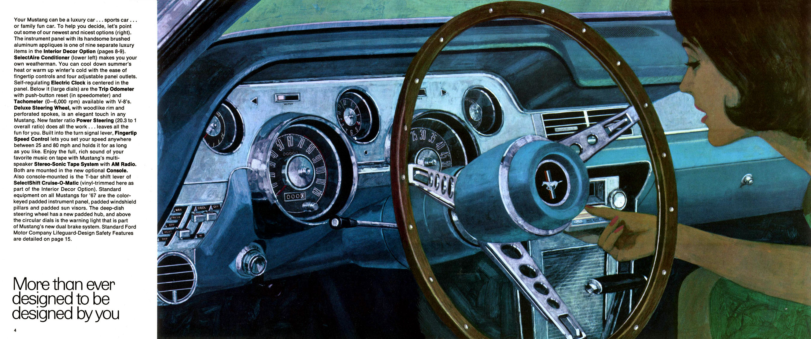 1967 Mustang Prospekt Seite 4-5