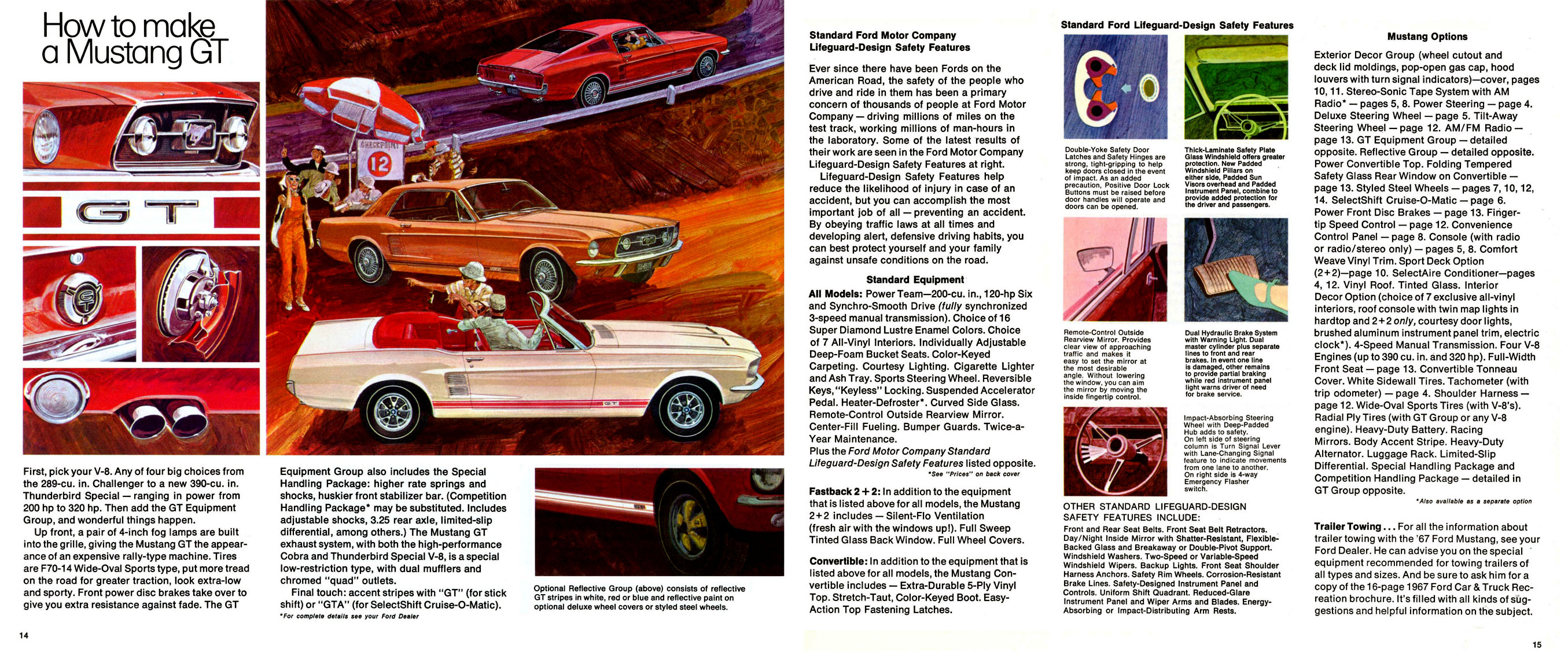 1967 Mustang Prospekt Seite 12-13